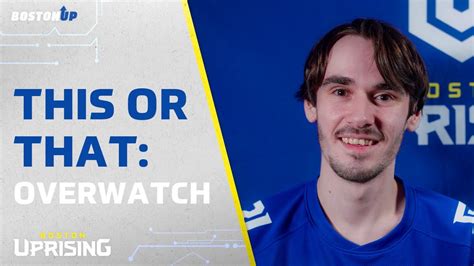 Boston Uprising Pick This Or That In Overwatch Youtube