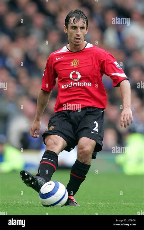 Gary Neville Manchester United Fc Goodison Park Liverpool England