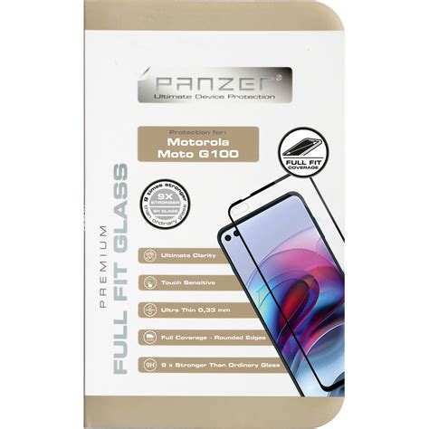 Panzer Full Fit Motorola Moto G100 skjermbeskytter sort Elkjøp