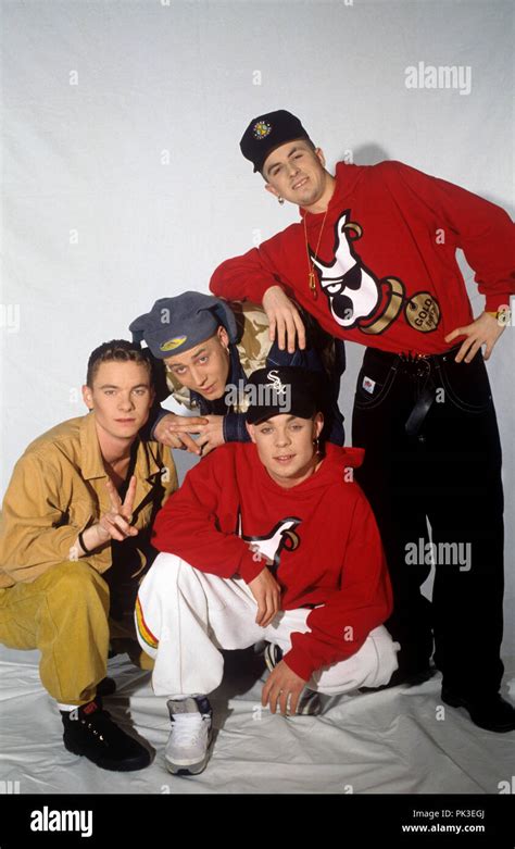 East 17 (l-r): Tony Mortimer, John Hendy, Brian Harvey, Terry Coldwell ...