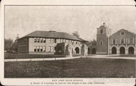 San Jose High School California Postcard