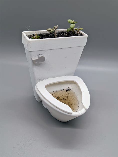 Toilet Self Watering Planter 3d Printed For House Plants Etsy