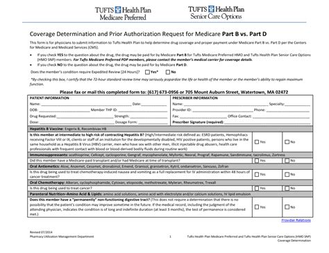 Coverage Determination Form And Prior Authorization Request For