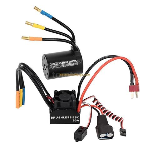 Waterproof 3650 3900KV Brushless Motor With 60A ESC Set For 1 10 Car