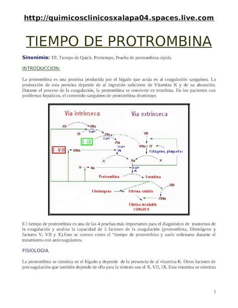 Doc Hemato Tiempo De Protrombina Dokumen Tips