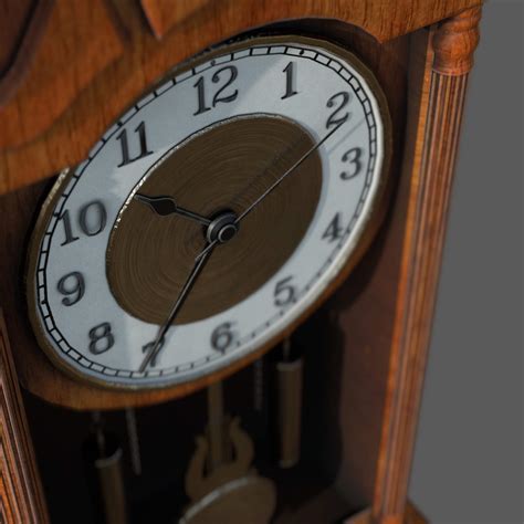 Wall Clock With Pendulum - 3D Model by sanchiesp