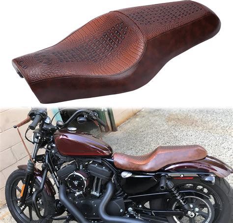 Black Motorcycle Driver Passenger Two Up Seat For Harley Sportster