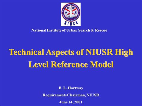 Technical Aspects Of Niusr High Level Reference Model National