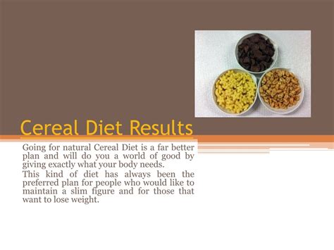 Ppt Cereal Diet Plan Powerpoint Presentation Free Download Id1494014