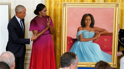 Welcome Home Barack And Michelle Obama Portraits Unveiled By President Biden At White House