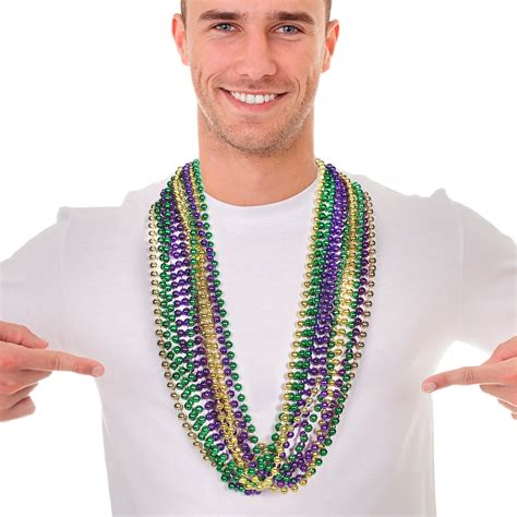 Mardi Gras Beads - Purple, Green, Gold - Party Beads - Party Beads ...