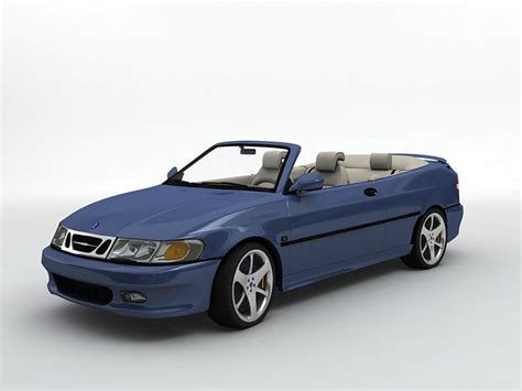 2000 Saab 9 3 Convertible 3d Cgtrader