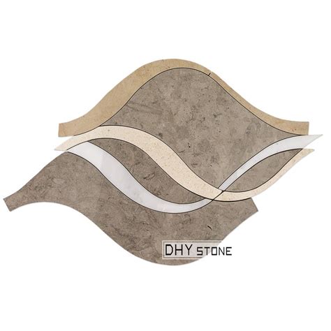 250×305mm Wave Pattern Brown Stone Tiles Dhy Stonegranite And Marble