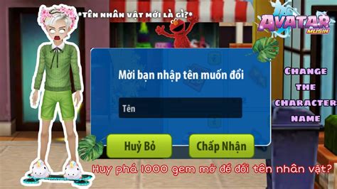 Chơi Lớn Phá Gem Mua Thẻ Đổi Tên Change The Character Name In Avatar