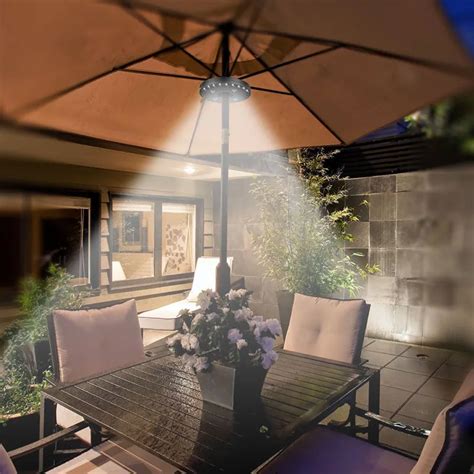 Outdoor Patio Umbrella Light 3 Lighting Modes 28 LED Light Table Umbrellas Camping JDH99 on ...