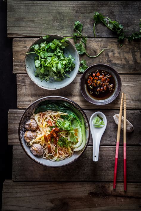 Easy Breezy Asian Pork Meatballs Noodle Soup - What To Cook Today