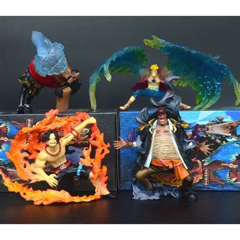 Jual Figure Set One Piece Marco Jozu Ace Teach Kurohige Figure One