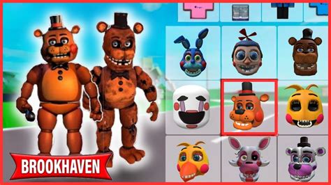 Como Hacer A Todos Los Personajes De Fnaf En Brookhaven Rp Roblox