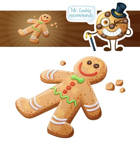 Galleta Del Pan De Jengibre Ejemplo Del Gingerman De Navidad De