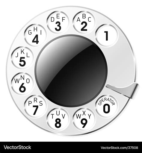 Rotary dial Royalty Free Vector Image - VectorStock