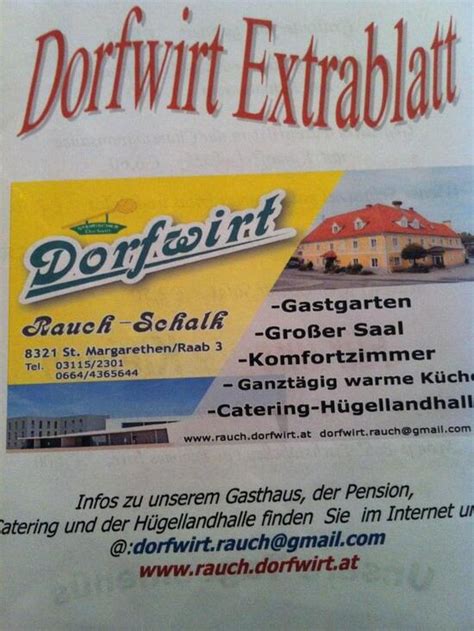 Speisekarte Von Gasthaus Schalk Restaurant Sankt Margarethen An Der Raab