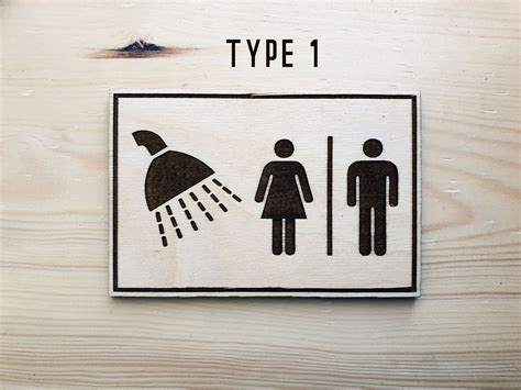 Wooden Door Signs Bathroom Sign Ladies And Gentlemen Toilet Sign Staff