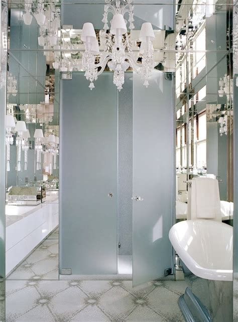 Frosted Glass Doors Contemporary Bathroom Andrew Skurman Architects