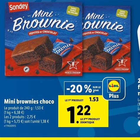 Promo Mini Brownies Choco Chez Lidl