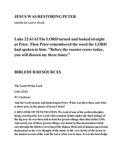 Jesus was restoring peter | PDF