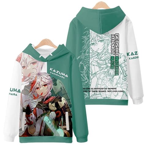 Genshin Impact Hoodie Kaedehara Kazuha Cosplay Sweatshirt Women