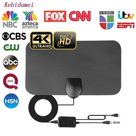 Kebidumei Indoor Tv Antenna Aerial Digital Hdtv Antennas 500 Miles Range 8k 4k 1080p Hd Vhf Uhf