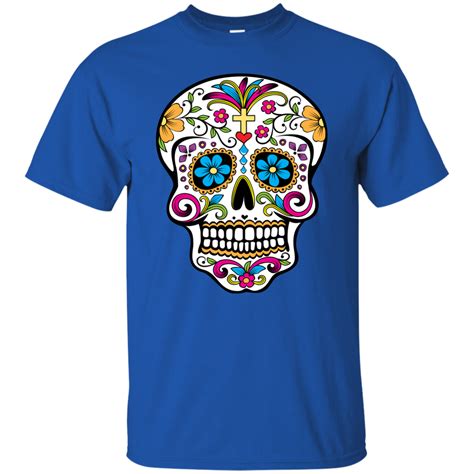 Day Of The Dead Sugar Skull Shirt Skeleton T Shirts