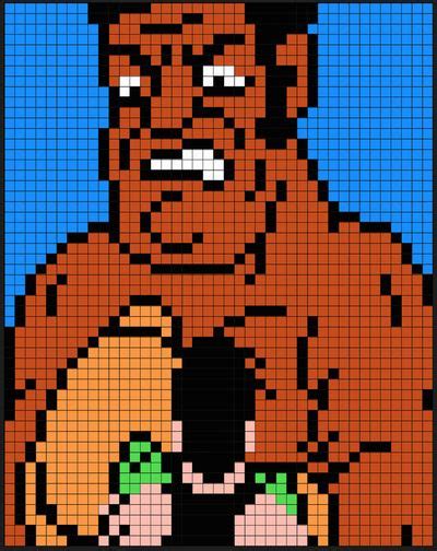 Every Punch Out Opponent In Perler Beads Perler Bead Art Pixel Art Perler Beads