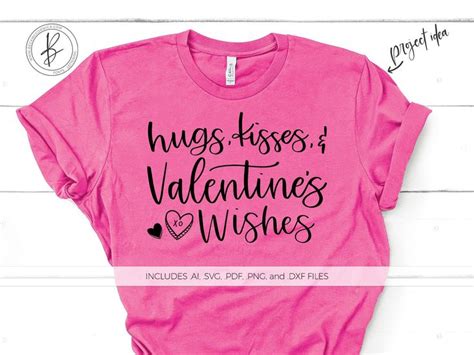 Hugs Kisses Valentine S Day Wishes Svg Valetine S Day Svg Silhouette