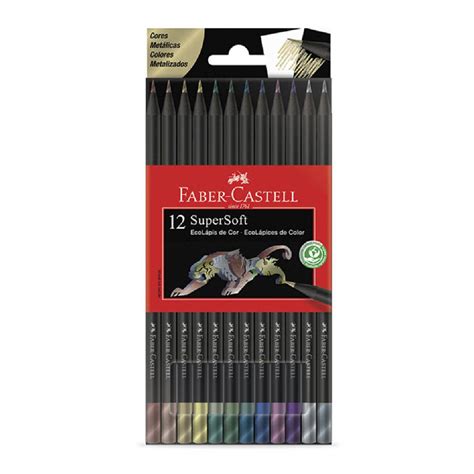 LAPICES DE COLORES FABER CASTELL X 12 SUPER SOFT METALICOS 210722