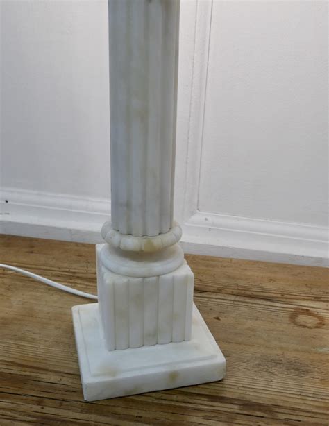 White Marble Corinthian Column Table Lamp 732867 Uk