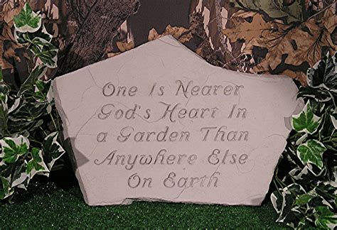 9521 Nearer Gods Heart In A Garden Stepping Stone Plaque Latex