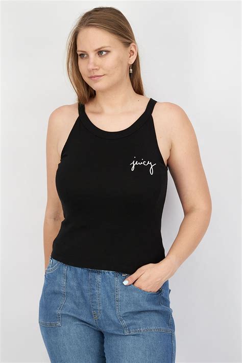 Sinsay Women Round Neck Sleeveless Plain Tops Black Brands For Less