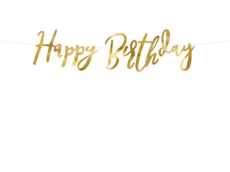 Happy Birthday Schriftzug Girlande X Cm Gold Metallic Kreativmarkt