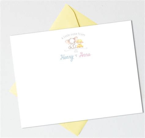 Twins Baby Shower Thank You Cards Twins Nursery Twins Birthday Thank You Cards Boy Girl Twins ...