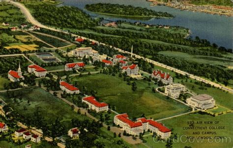 Air View Of Connecticut College And Campus New London Ct