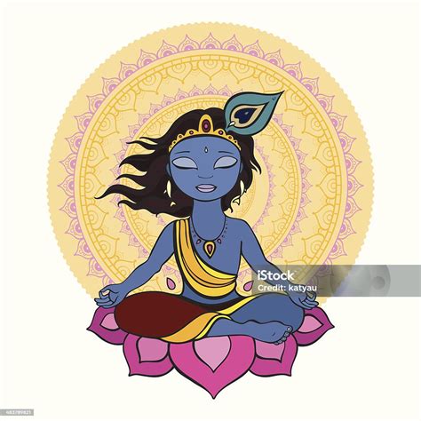 Hindu God Krishna Stock Illustration Download Image Now Krishna