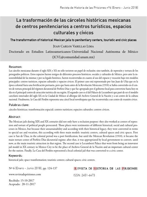 Transformacion De Las Carceles En Mexico Pdf México Prisión