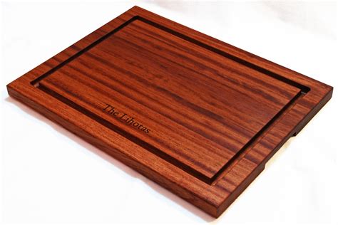 Buy Hand Crafted Bubinga Edge Grain Cutting Board Custom Engraving