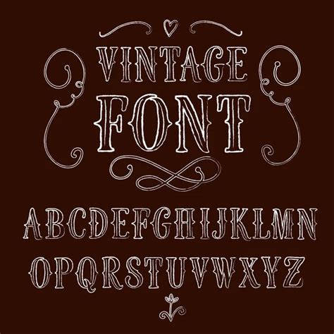 Vintage Hand Written Vector Font — Stock Vector © Shtonado 68626763