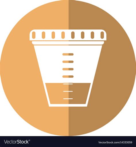 Container Sample Laboratory Icon Shadow Royalty Free Vector