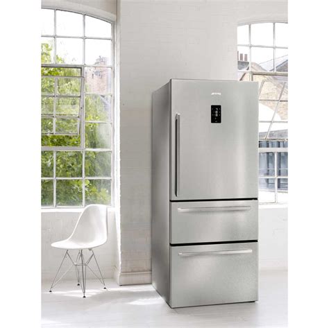 Smeg Ft41bxe A 74cm Free Standing Fridge Freezer Frost Free Stainless