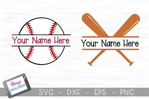 Baseball Split Monogram Svg Files Bats And Ball 238415 Monograms