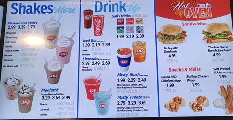 Carta De Dairy Queen Restaurant Dallas Eastridge Dr