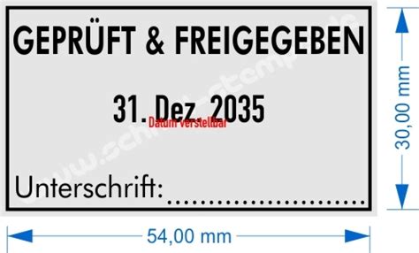 Freigabestempel Gepr Ft